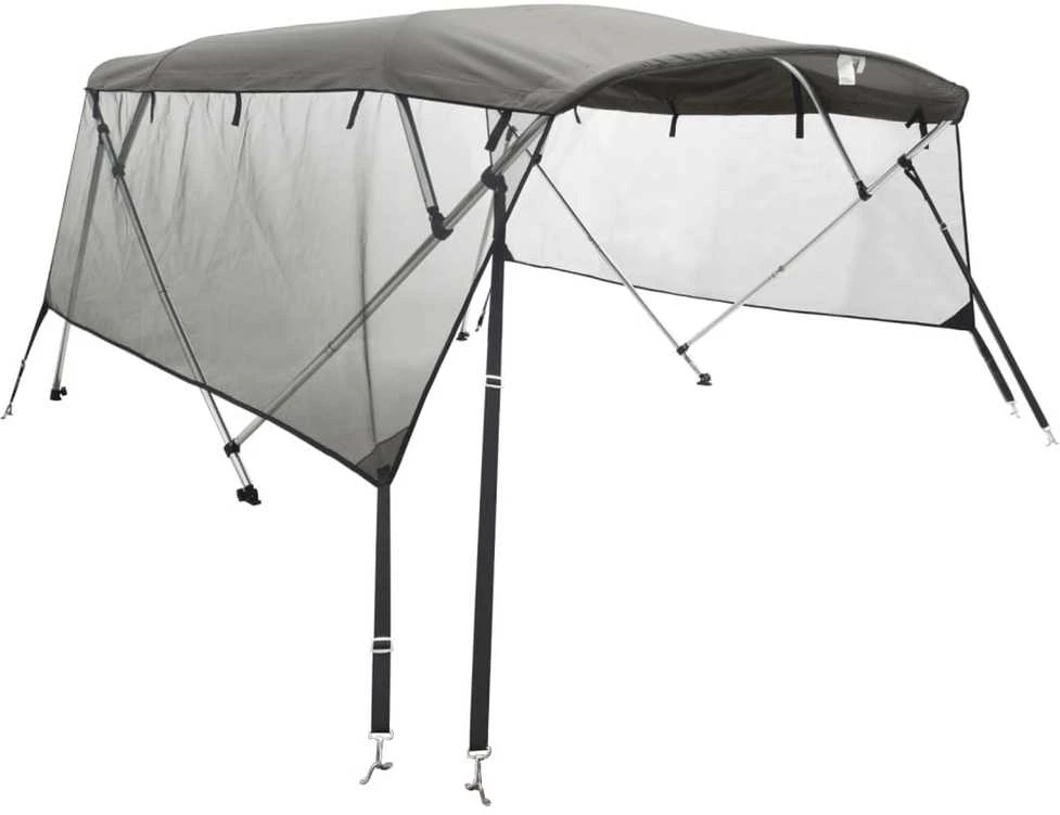 Bimini viršaus stogelis su sienomis, 243x(170-182)x137cm