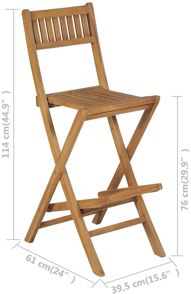 Lauko baldų komplektas Bistro baldų kompl. su sulank. kėd., 3d., tikm. med. mas.