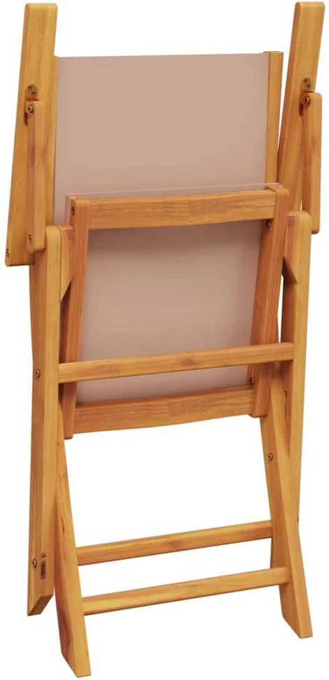 Lauko baldų komplektas Bistro baldų komplektas, 3 dalių, taupe, audinys ir mediena
