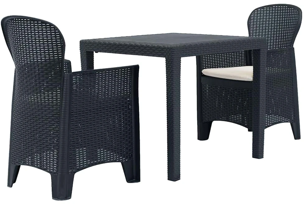Lauko baldų komplektas Bistro baldų komplektas, 3d., antrac. sp., ratano imitacija