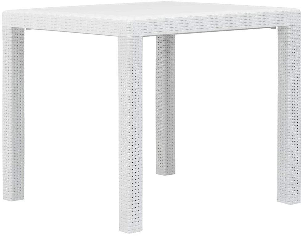 Lauko baldų komplektas Bistro baldų komplektas, 3d., baltos sp., ratano imitacija