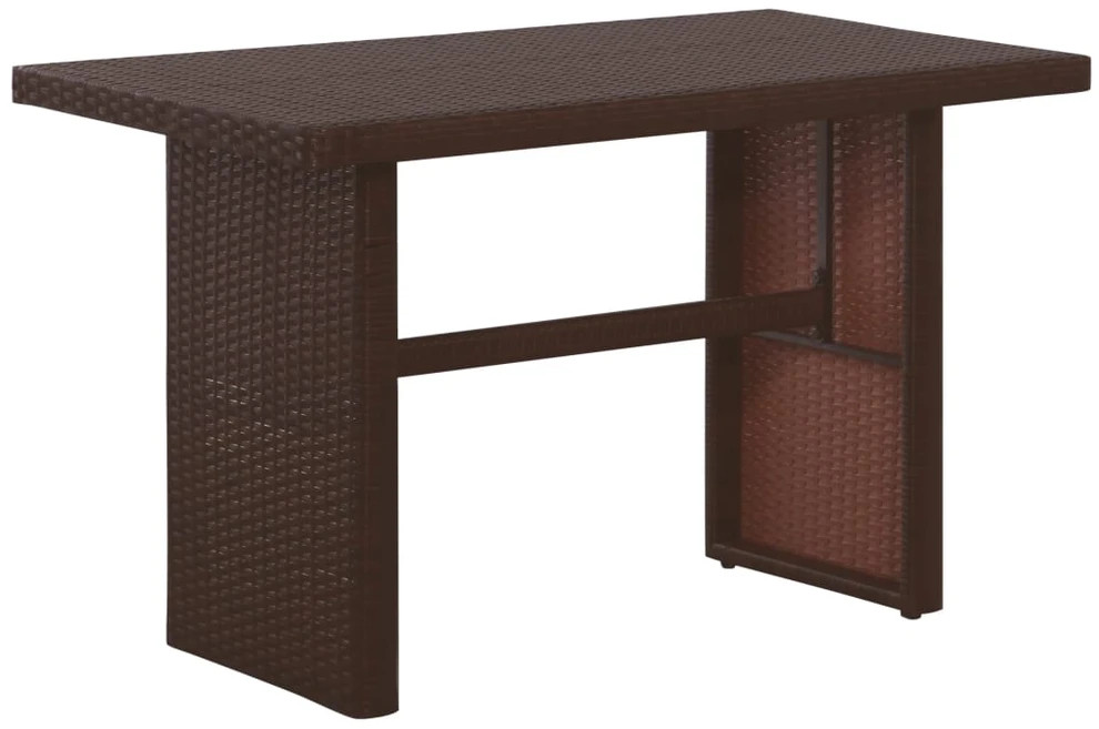 Bistro baldų komplektas su pag., 3d., rudas, ratanas