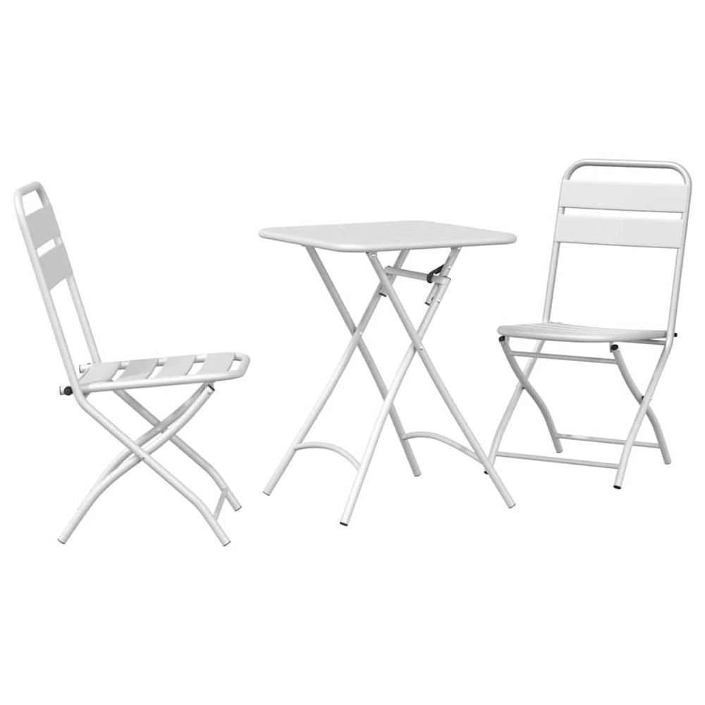 Bistro komplektas 3 vnt. Balta Plienas