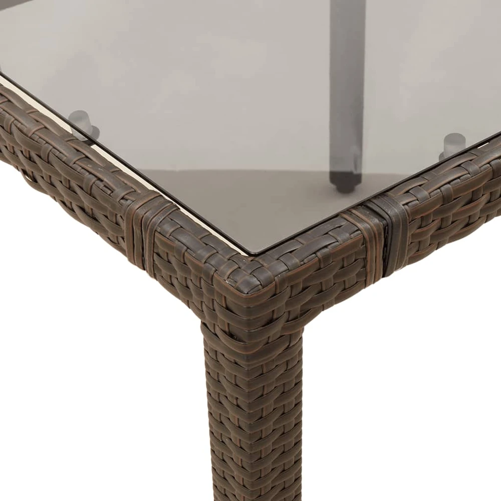Lauko baldų komplektas Bistro komplektas su pagalvėlėmis, 3 dalių, rudas, poliratanas