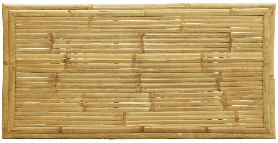 Lauko baldų komplektas Bistro komplektas su pilkomis pagalvėlėmis, 5 dalių, bambukas