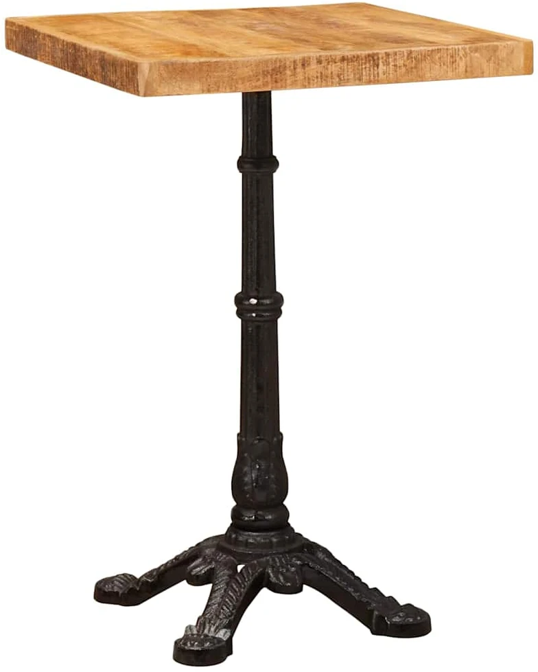 Bistro stalas 50 x 50 x 76 cm Kietas mango medis Ruda Kvadrato