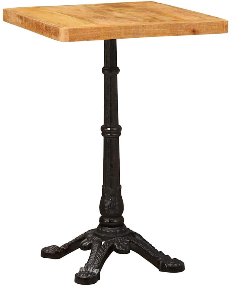 Bistro stalas 50 x 50 x 76 cm Kietas mango medis Ruda Kvadrato