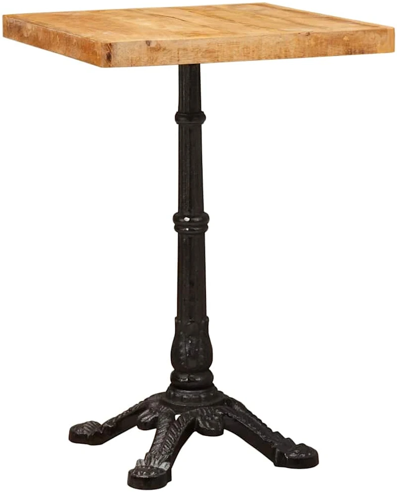 Bistro stalas 50 x 50 x 76 cm Kietas mango medis Ruda Kvadrato