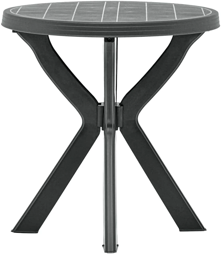 Bistro staliukas, antracito spalvos, plastikas, 70cm skersmens
