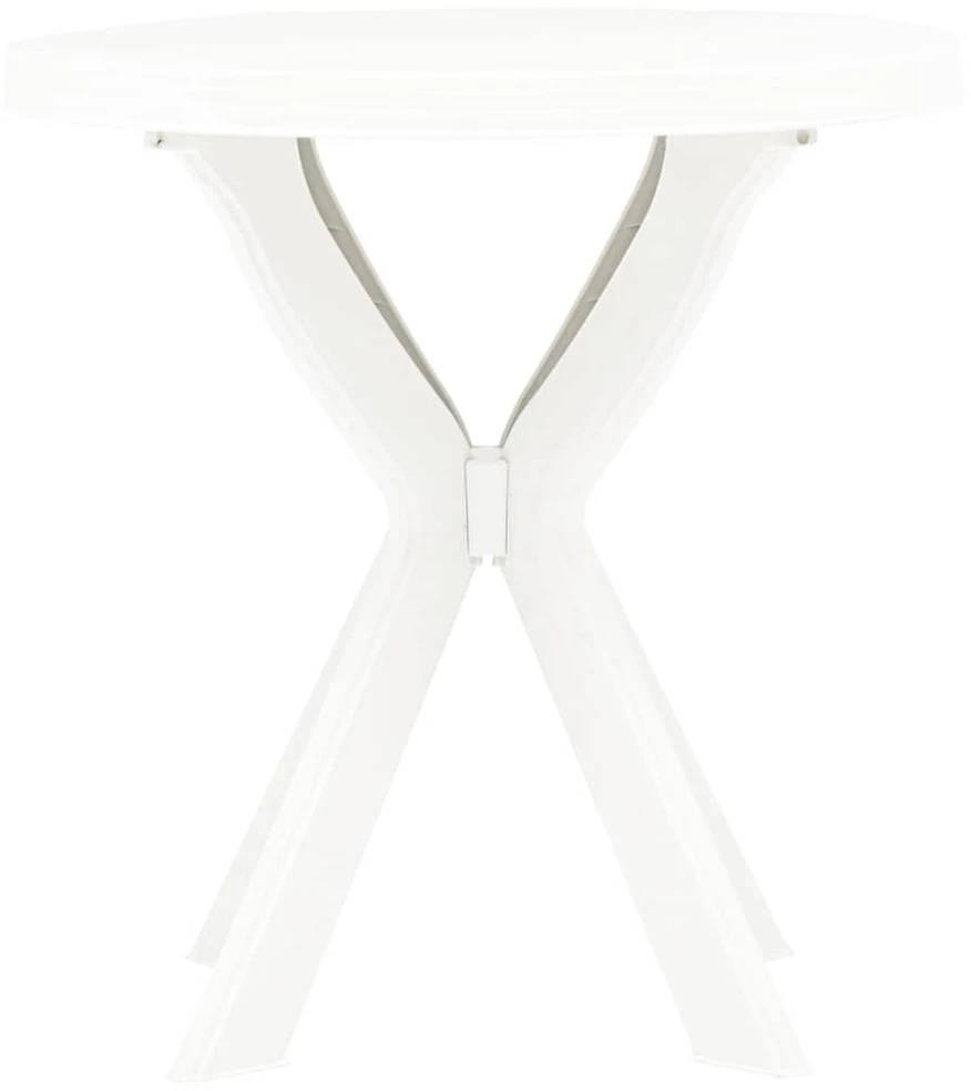 Bistro staliukas, baltos spalvos, plastikas, 70cm skersmens