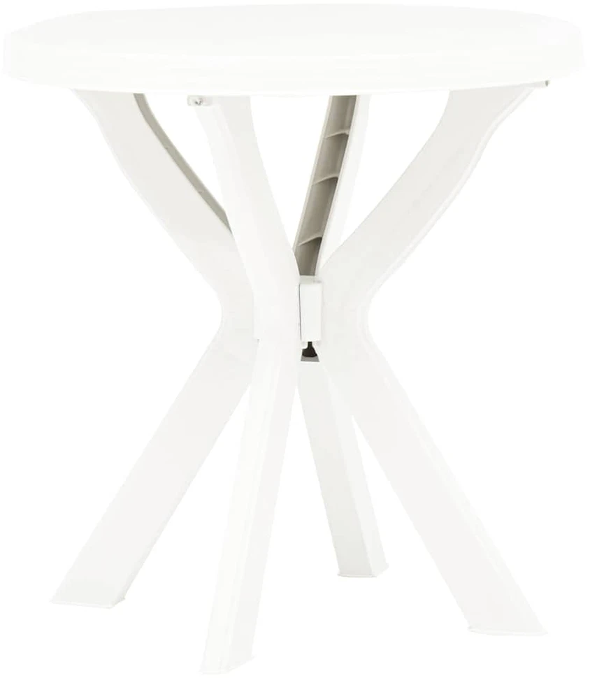 Bistro staliukas, baltos spalvos, plastikas, 70cm skersmens