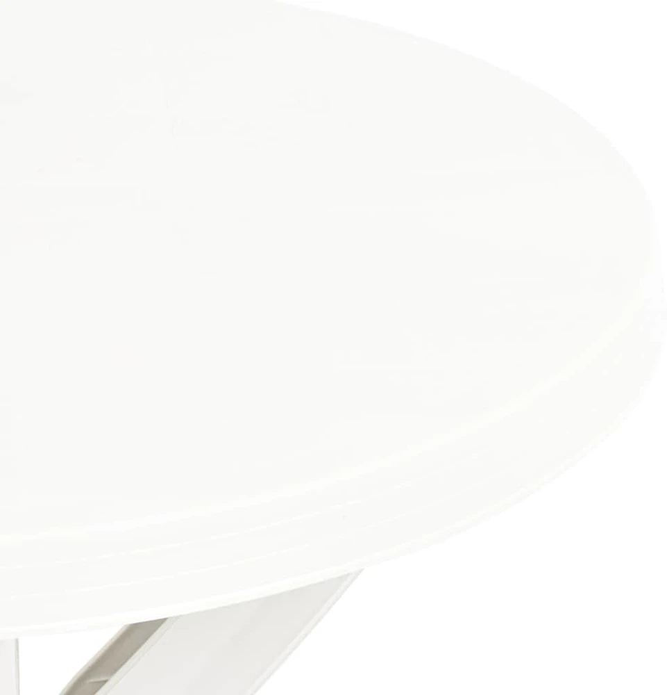 Bistro staliukas, baltos spalvos, plastikas, 70cm skersmens