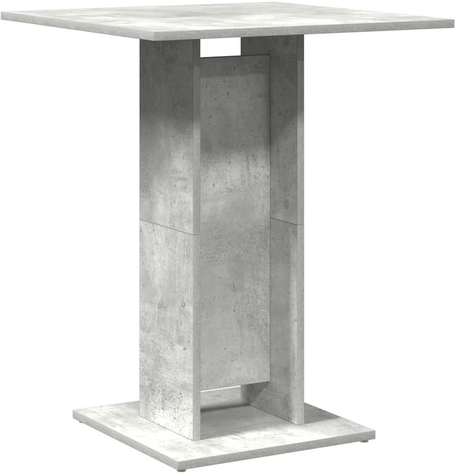 Bistro staliukas, betono pilkas, 60x60x75cm, apdirbta mediena