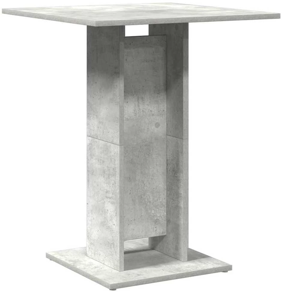 Bistro staliukas, betono pilkas, 60x60x75cm, apdirbta mediena