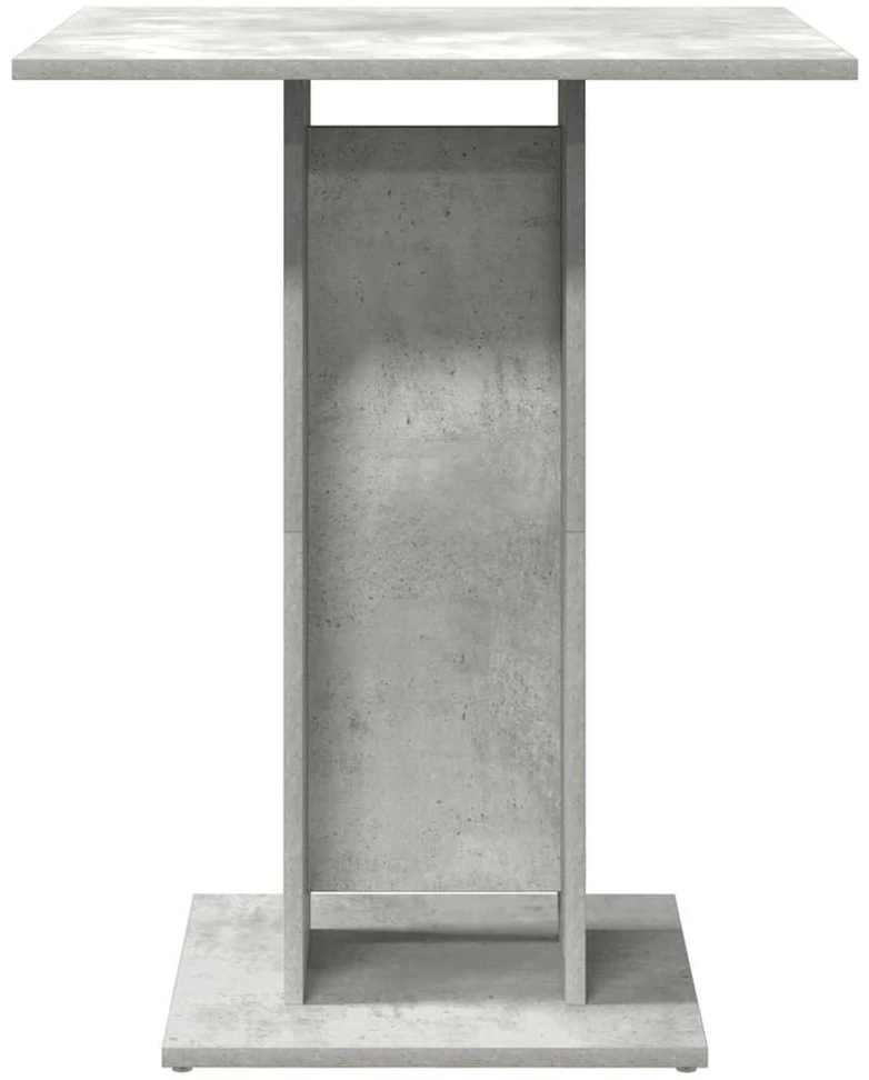 Bistro staliukas, betono pilkas, 60x60x75cm, apdirbta mediena