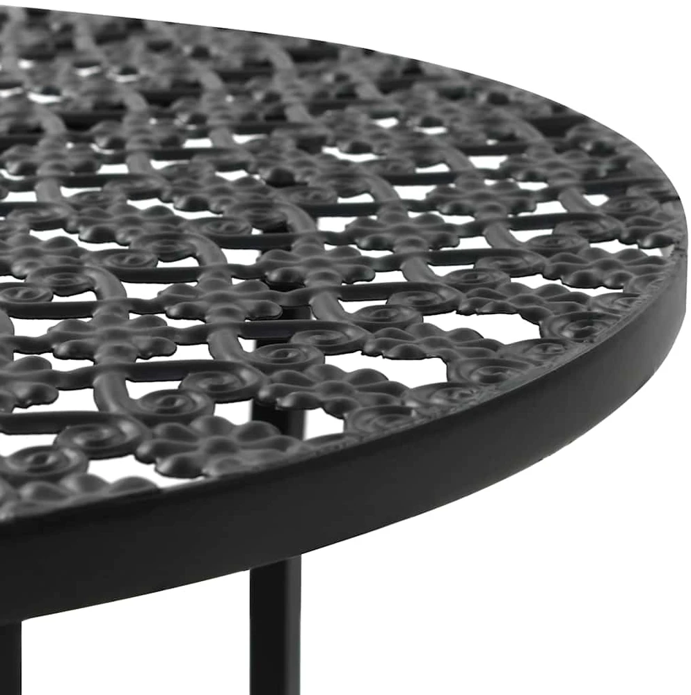 Bistro staliukas, juodas, 40x70cm, metalas