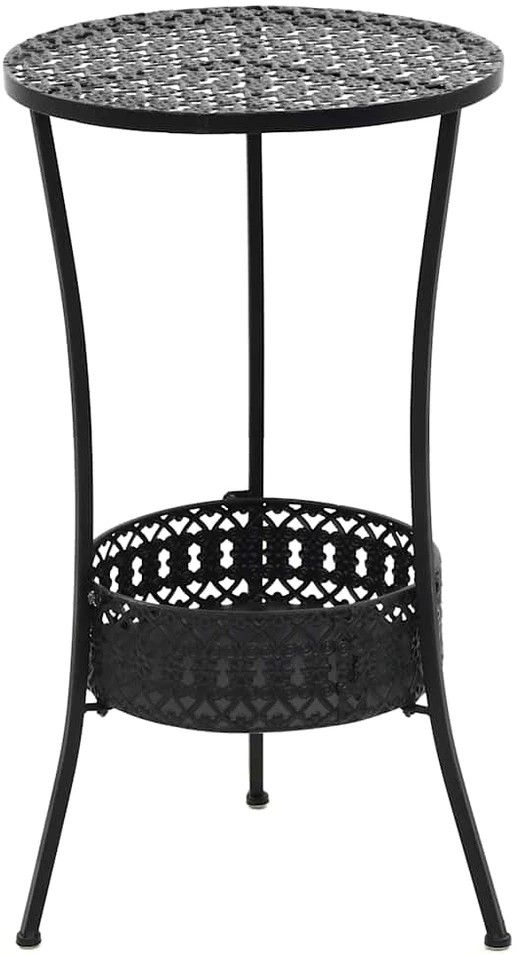 Bistro staliukas, juodas, 40x70cm, metalas