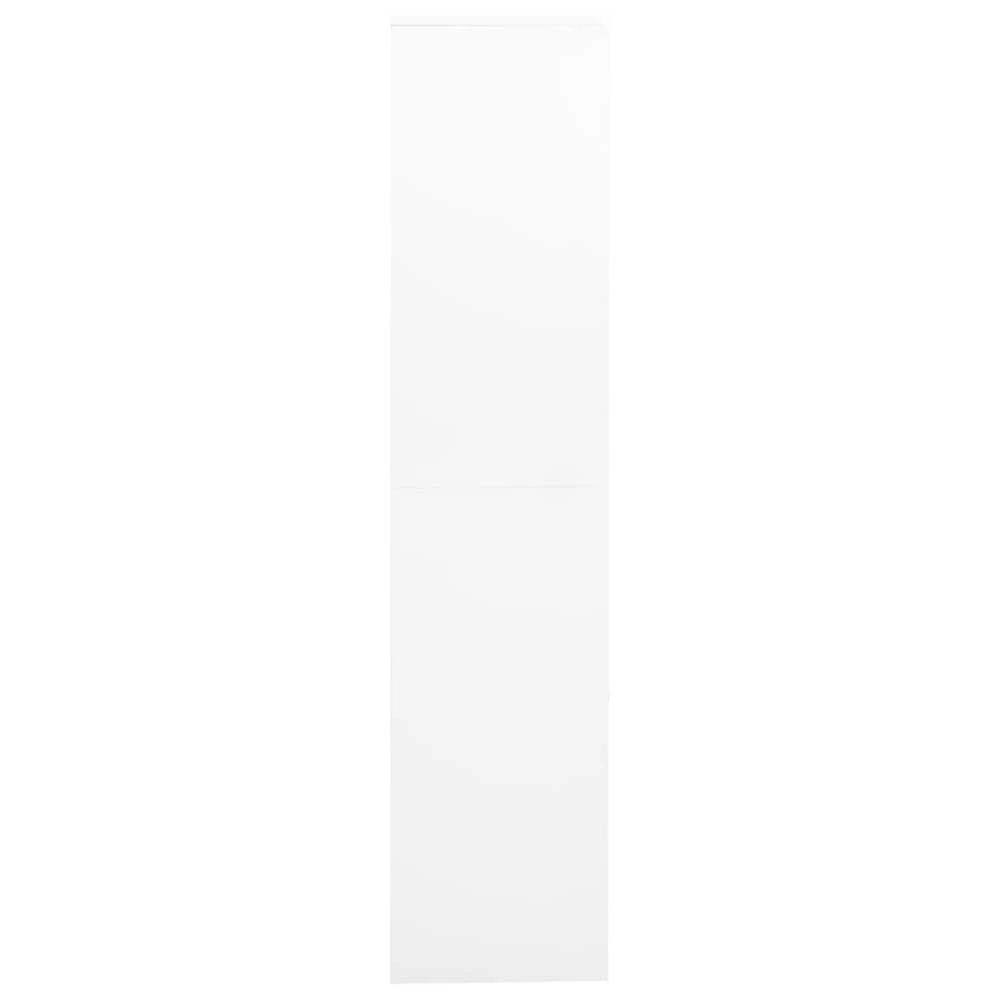 Biuro spintelė, balta, 90x40x180cm, plienas/grūdintas stiklas