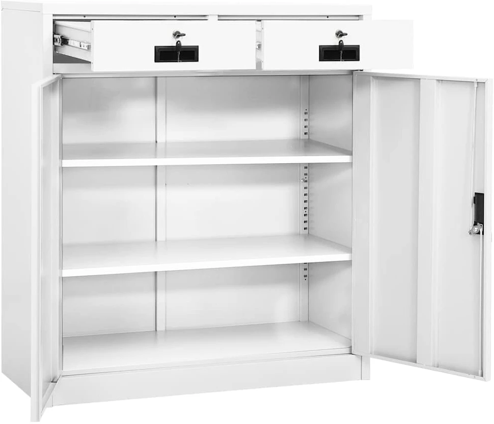Biuro spintelė, baltos spalvos, 90x40x102cm, plienas