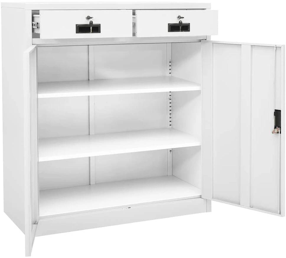 Biuro spintelė, baltos spalvos, 90x40x102cm, plienas