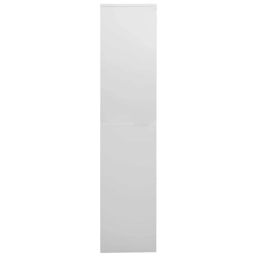 Biuro spintelė, šviesiai pilka, 90x40x180cm, plienas ir stiklas