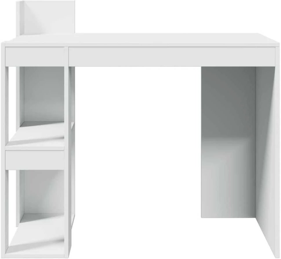 Biuro stalas, baltos spalvos, 103,5x56,5x94cm, apdirbta mediena