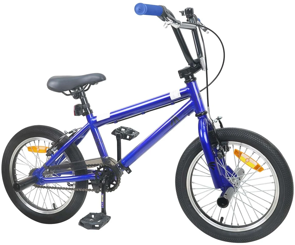 BMX Dviratis 16 Colių 5-8 metų amžiaus Tamsiai mėlyna