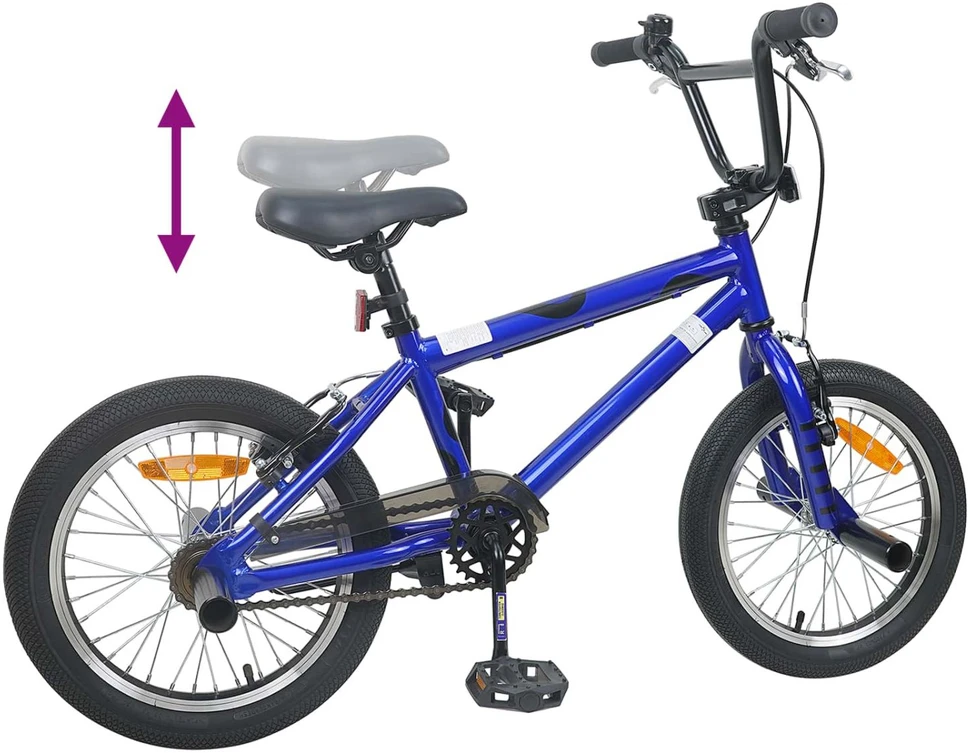BMX Dviratis 16 Colių 5-8 metų amžiaus Tamsiai mėlyna