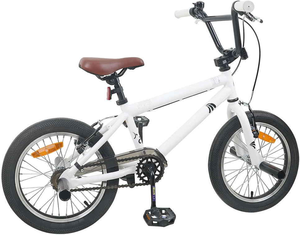 BMX Dviratis 18 Colių 7-10 metų amžiaus Balta