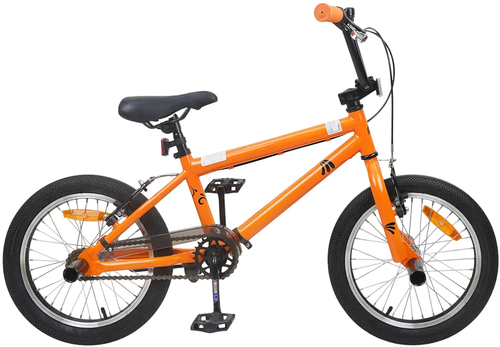 Vaiko BMX dviratis 18 Colių 7-10 metų amžiaus Oranžinė