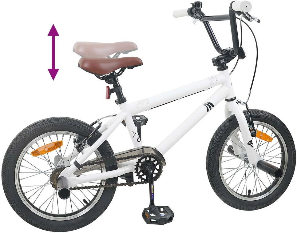 BMX Dviratis 20 Colių skirta vyresniems nei 9 metų Balta