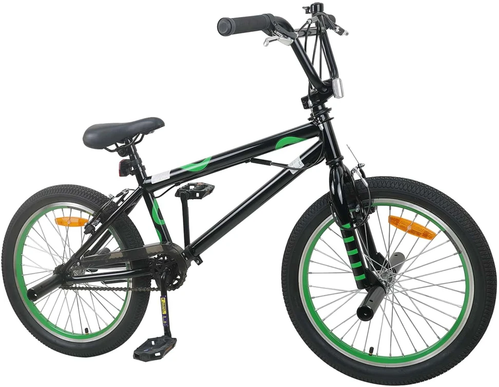 BMX Dviratis 20 Colių skirta vyresniems nei 9 metų Juoda