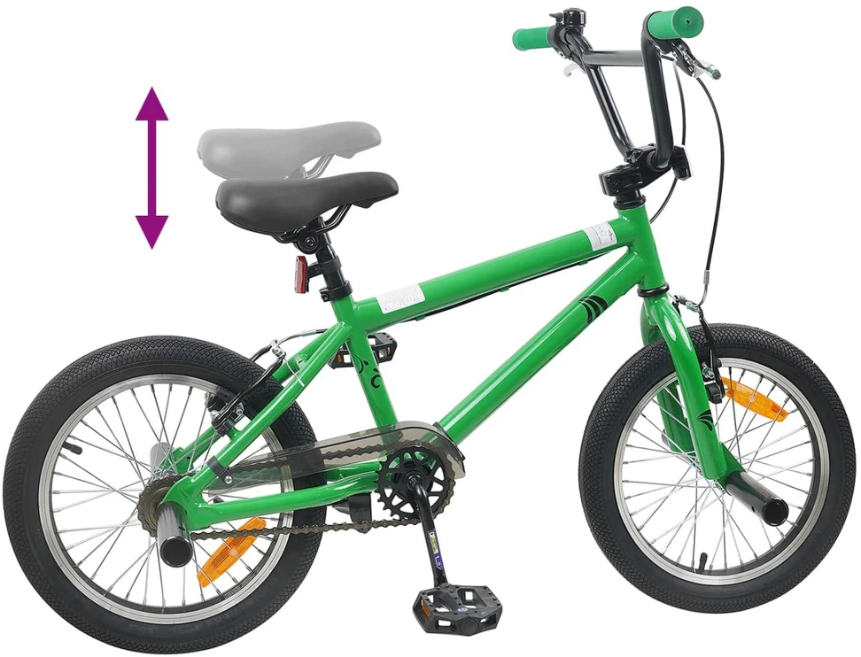 BMX Dviratis 20 Colių skirta vyresniems nei 9 metų Žalia