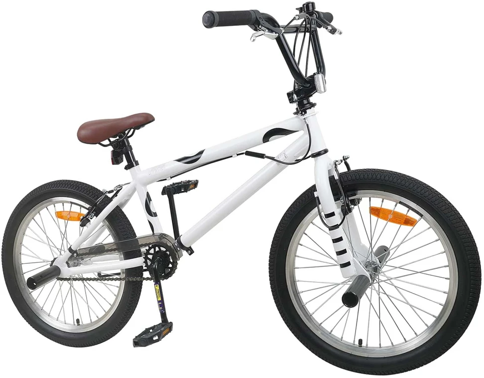 BMX Dviratis 20 Colių skirta vyresniems nei 9 metų Balta