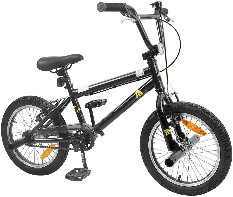 BMX Dviratis 20 Colių skirta vyresniems nei 9 metų Juoda