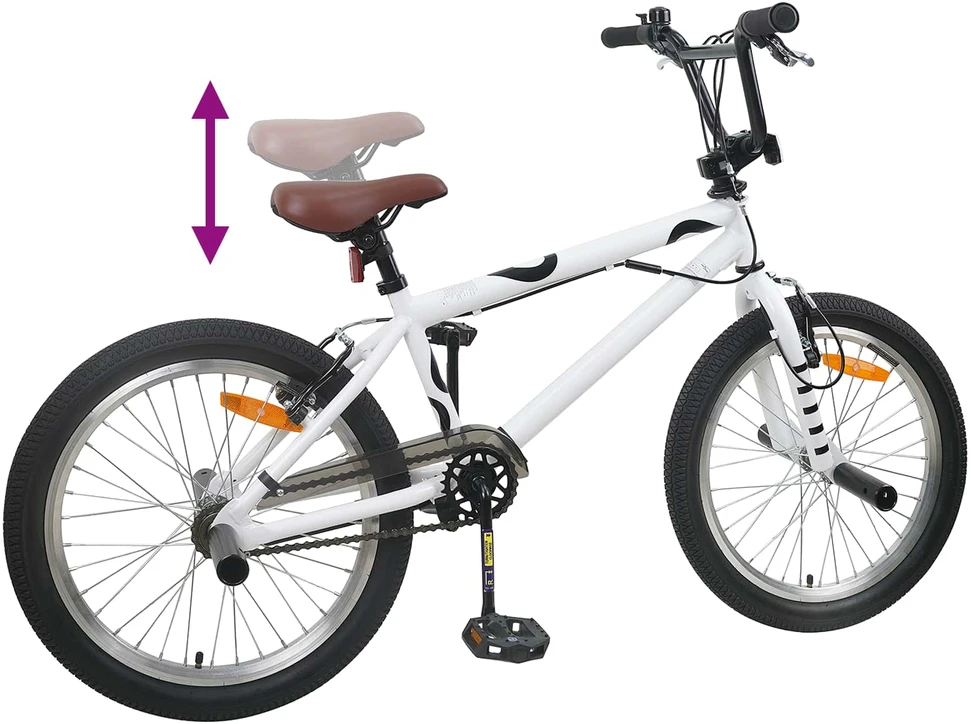 BMX dviratis 20 Colių skirta vyresniems nei 9 metų Balta