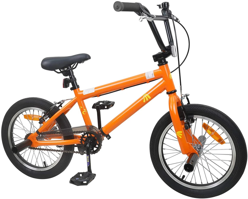 BMX Dviratis 20 Colių skirta vyresniems nei 9 metų Oranžinė