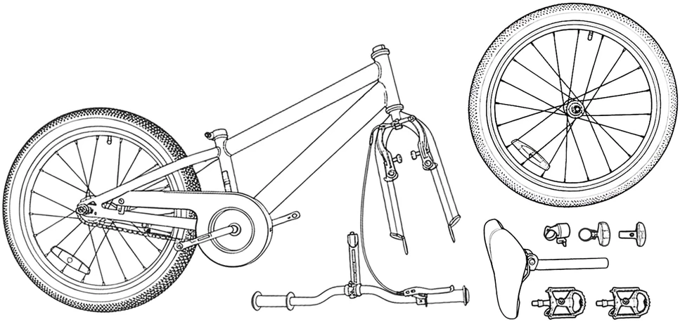 BMX Dviratis 20 Colių skirta vyresniems nei 9 metų Oranžinė