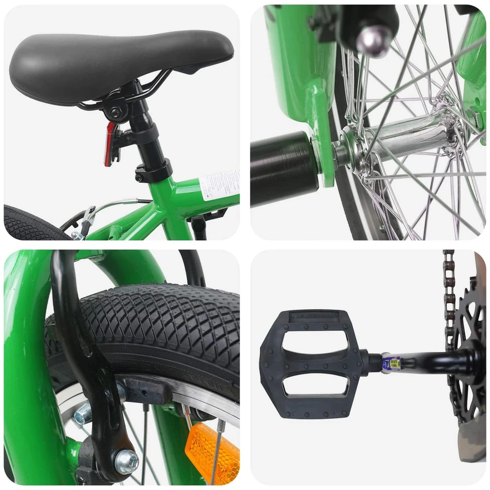 BMX Dviratis 20 Colių skirta vyresniems nei 9 metų Žalia