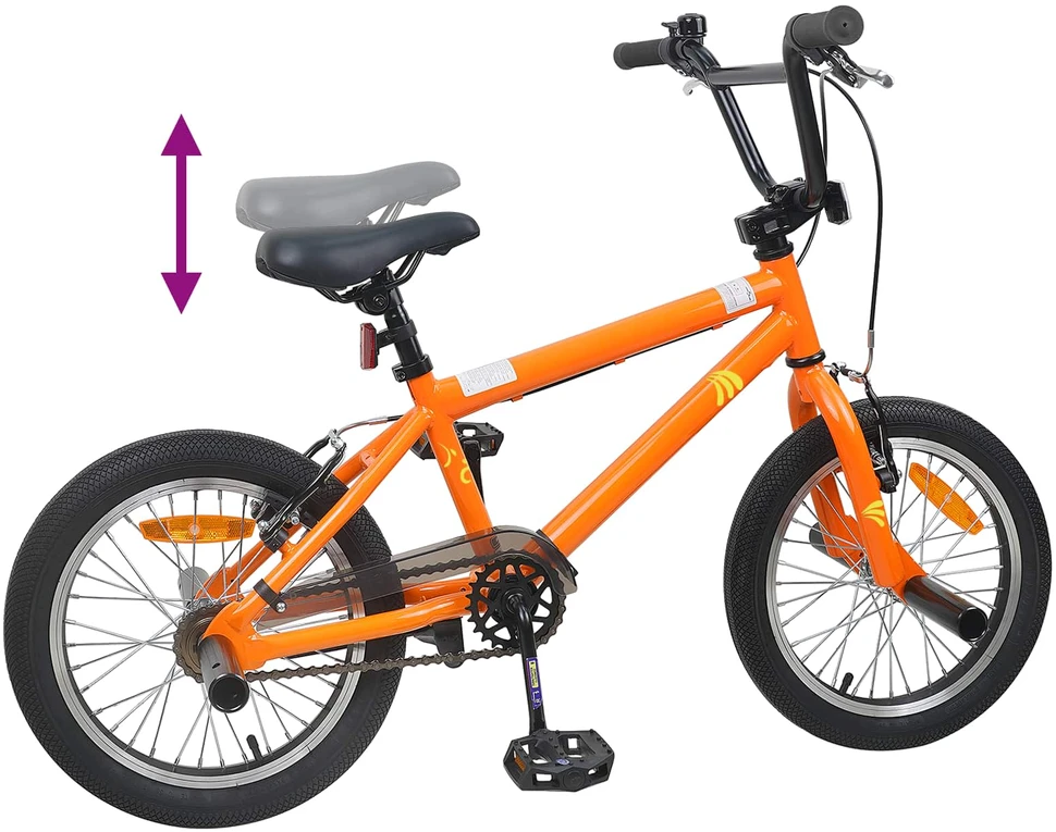 BMX Dviratis 20 Colių skirta vyresniems nei 9 metų Oranžinė