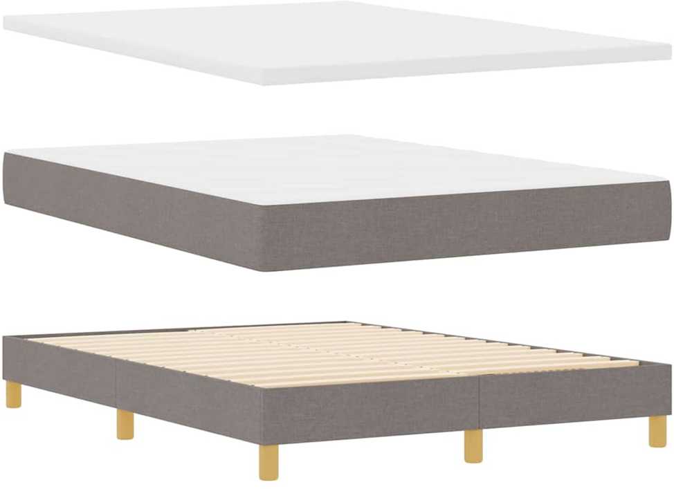 LED Čiužinio Lova su galvūgalio Taupe 160 x 200 cm audinys