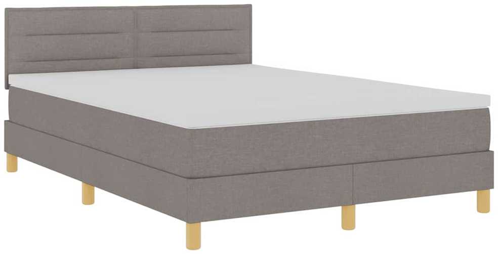 LED Čiužinio Lova su galvūgalio Taupe 160 x 200 cm audinys