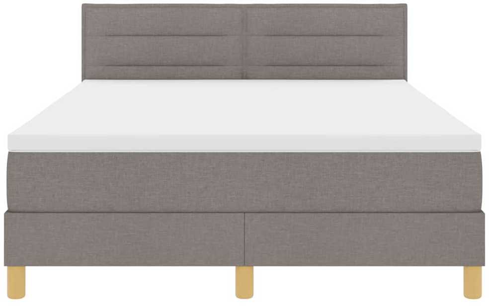 LED Čiužinio Lova su galvūgalio Taupe 160 x 200 cm audinys