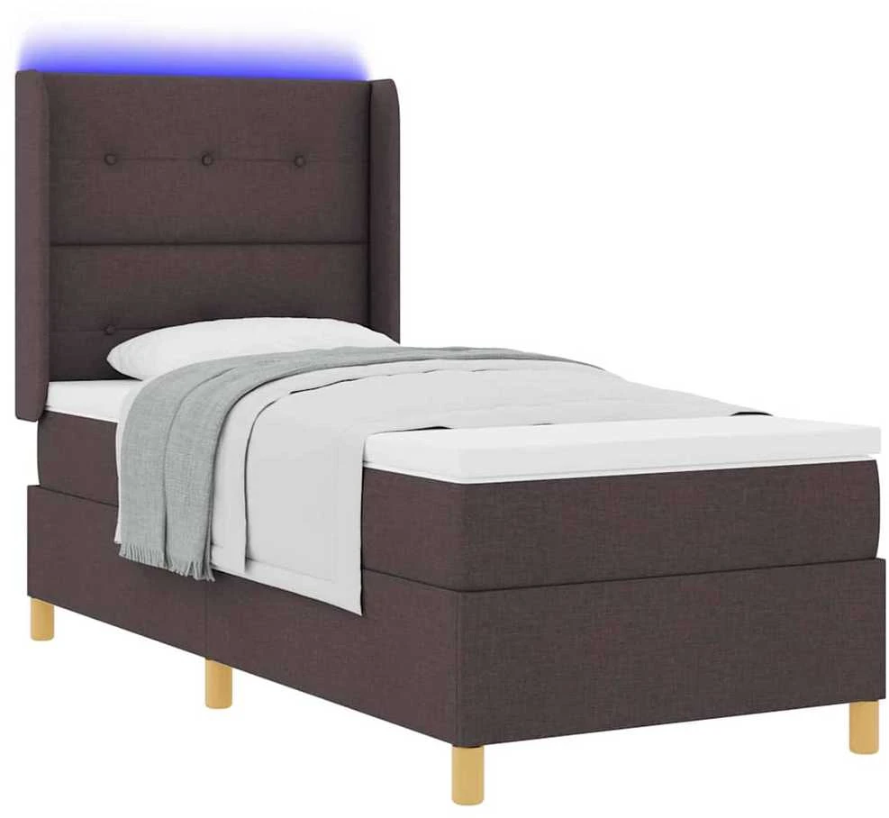 Kiemas lova su LED juostelėmis Ruda 90 x 200 cm audinys