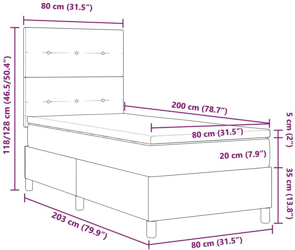 Kiemas lova su galvūgalio Tortora 80 x 200 cm audinys