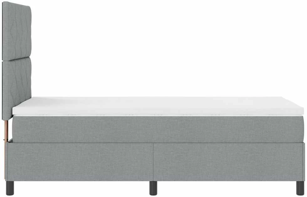 Kiemas lova su galvūgalio Šviesiai pilka 100 x 200 cm audinys