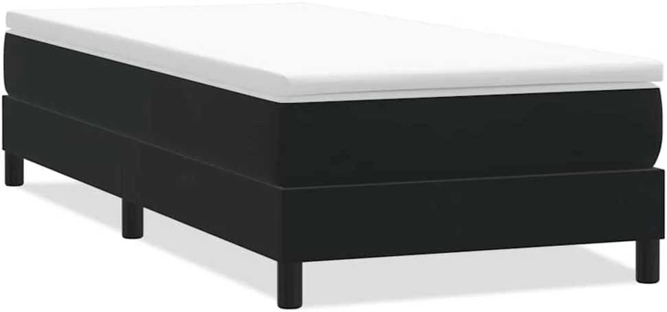 Box Spring Lova be čiužinio Juoda 100x210 cm aksomas