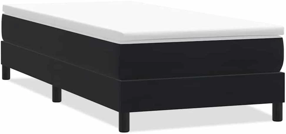 Box Spring Lova be čiužinio Juoda 100x220 cm aksomas