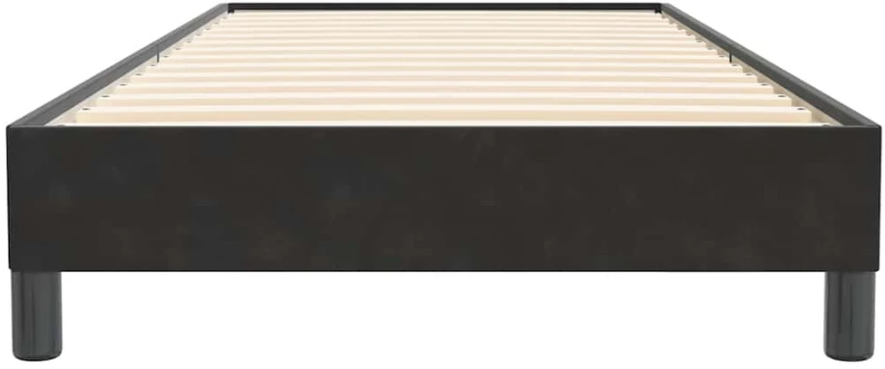Box Spring Lova be čiužinio Juoda 100x220 cm aksomas