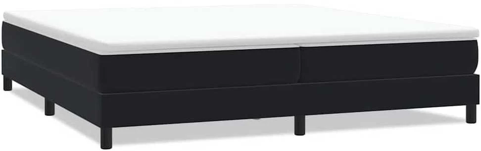 Box Spring Lova be čiužinio Juoda 200x210 cm aksomas